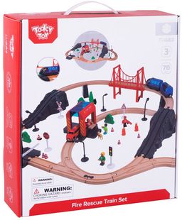 Tooky Toy Fire Rescue Train Set