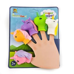 Set of five finger puppets - Unicorns