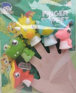 Set of five finger puppets - Playful Dinosaurs
