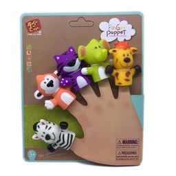 Set of five finger puppets - Wild animals