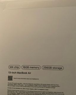 MacBook Air M4 (13 pouces • 16 Go RAM • 256 Go SSD) 