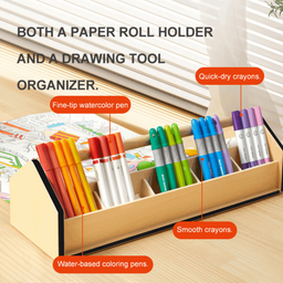 Mideer Paper Roll Holder with Built-in Stationery Organiser