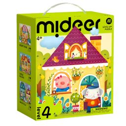 Mideer 3-in-1 Level 4 Puzzle Set: Fairy Tale Town (48-72pcs)