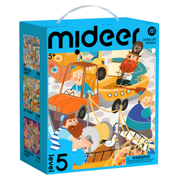 Mideer 3-in-1 Level 5 Puzzle Set: Bustling Market (88-126pcs)