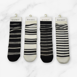 [10094] - 2 Pairs Women’s Bamboo High-Cut Crew Socks – Soft, Breathable & Eco-Friendly Comfort 