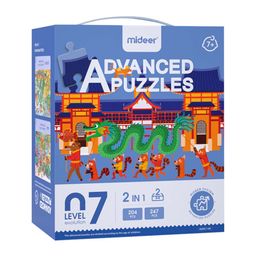 Mideer 2-in-1 Level 7 Puzzle Set: Human Geography (204-247pcs)