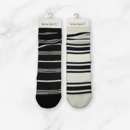 [10094] - 2 Pairs Women’s Bamboo High-Cut Crew Socks – Soft, Breathable & Eco-Friendly Comfort 