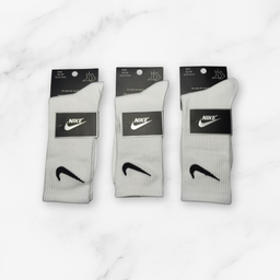 [10197] - 3 Pairs Men’s High-Cotton High-Cut Crew Socks – Breathable, Sport Motif & Everyday Comfort 