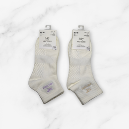 [10196] - 2 Pairs Women’s High-Cotton Crew Socks – Cushioned, Antibacterial & Sweat-Absorbing 