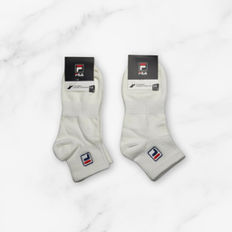 [10193] - 2 Pairs Men’s High-Cotton Crew Socks – Breathable, Sweat-Absorbing & Embroidered Detail 