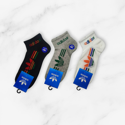 [10190] - 3 Pairs Men’s Cotton-Poly Low-Cut Ankle Socks – Breathable, Sweat-Absorbing & Minimal 