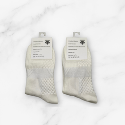 [10184] - 2 Pairs Men’s High-Cotton Crew Socks – Antibacterial, Cushioned & Breathable 