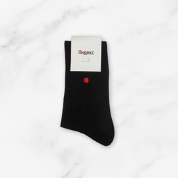 [10168] - 1 Pair Women’s Cotton Blend High-Cut Crew Socks – Breathable, Minimal & Yoga-Friendly 