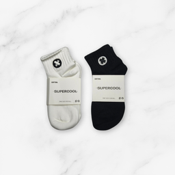 [10150] - 2 or 3 Pairs Unisex Cotton Blend Crew Socks – Breathable Alphabet/Shape Motifs 