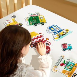 Mideer - My First Set of Artist Puzzles - Construction Vehicles (2-6pcs)