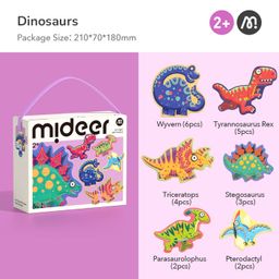Mideer - My First Set of Artist Puzzles - Dinosaurs (2-6pcs)