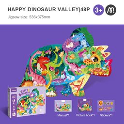 Mideer Large Puzzle - Happy Dinosaur Valley (48pcs)