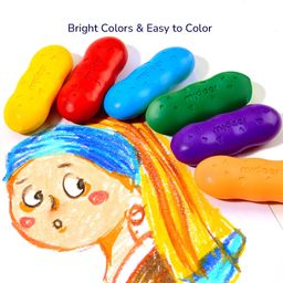 Mideer Pea Beeswax Crayons - 8 Colours