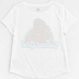 Camiseta blanca “Island Girl” con estampado colorido - Size 14/16