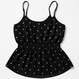 Blusa negra de lunares con volantes - Size 10/12 L