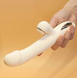DILDO VIBRATORIO MÁS SUCCIÓN DE CLITORIS 