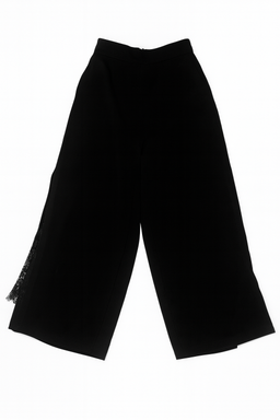 Pantalón palazzo negro con encaje lateral - Size S