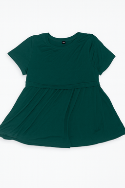 Blusa verde botella con corte evasé - Size M