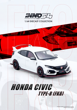 INNO MODEL 1/64 HONDA CIVIC TYPE-R (FK8) - WHITE