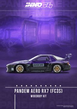 INNO MODEL 1/64 MAZDA RX7 (FC3S) PANDEM ROCKET BUNNY - PURPLE