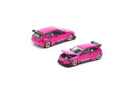 POP RACE MODEL 1/64 HONDA CIVIC EG6 PANDEM - PINK