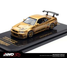 INNO MODEL 1/64 SKYLINE GT-R (R34) TOP SECRET THAILAND - GOLD TASKL25 EVENT EDITION