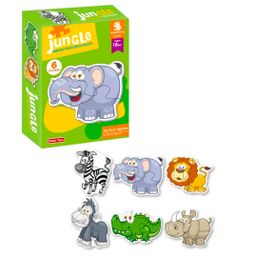 6 in 1 puzzle box - Wildlife (2 & 3pcs)