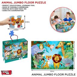 Jumbo floor puzzle - Animals (45pcs)