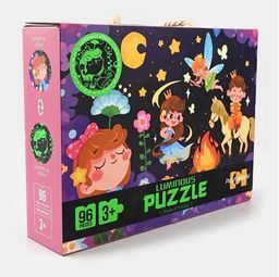 Jumbo luminous floor puzzle - Fairies (96pcs)