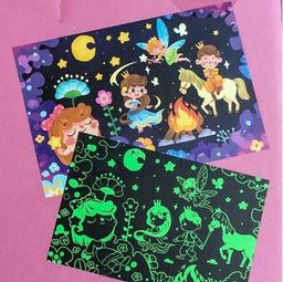 Jumbo luminous floor puzzle - Fairies (96pcs)