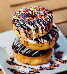 5 Rainbow Chocolate Donuts