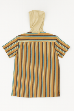 Camisa de rayas vintage con capucha beige - Size XL