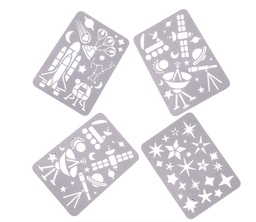 A4 Space Exploration Stencils (4pcs)