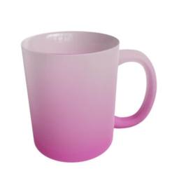 Pink Frosted Mugs - Set of 5