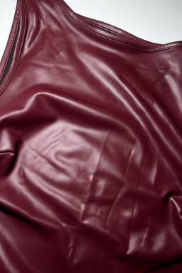 Top de cuero sintético color vino - Size S