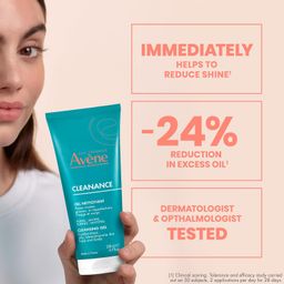 Avène Cleanance Cleansing Gel Soap Free Cleanser for Acne Prone, Oily, Face & Body, Alcohol-Free