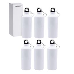 600ml White Aluminium Water Bottle