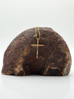 Cruz con zirconias coloridas