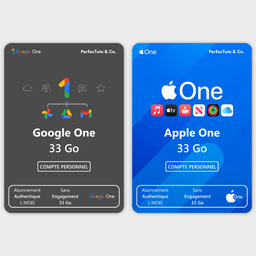 Google One + Apple One - 33 Go - 1 mois