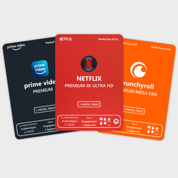 NETFLIX + prime video + Crunchyroll - 1 an (12 mois)