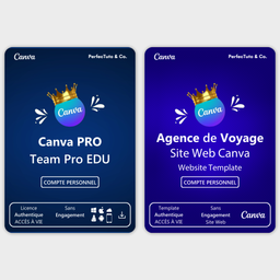 CANVA - Abonnement Canva Pro EDU + Site Web Canva - Agence de Voyage