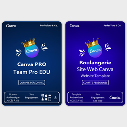 CANVA - Abonnement Canva Pro EDU + Site Web Canva - Boulangerie