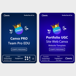 CANVA - Abonnement Canva Pro EDU + Site Web Canva - Portfolio UGC