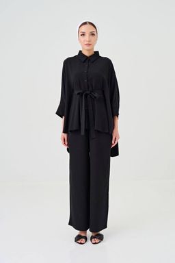 (Pre-order) She Dazzle Lea Caftan Pants set - Black