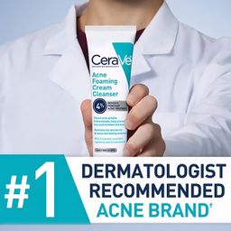CeraVe - Acne Foaming Cream Cleanser, 4% Benzoyl Peroxide